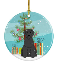 Load image into Gallery viewer, Merry Christmas Tree Giant Schnauzer Ornament - Round Ceramic Ornament – Artist-Designed Keepsake Decoration BB4191CO1