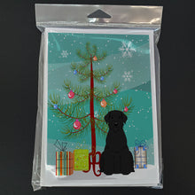 Load image into Gallery viewer, Merry Christmas Tree Giant Schnauzer Greeting Cards Pack of 8