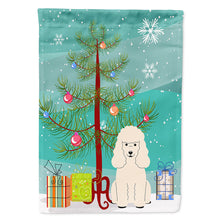 Load image into Gallery viewer, Merry Christmas Tree Poodle White Flag Canvas House Size BB4195CHF