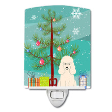 Load image into Gallery viewer, Merry Christmas Tree Poodle White Ceramic Night Light BB4195CNL