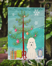 Load image into Gallery viewer, Merry Christmas Tree Poodle White Garden Flag - Outdoor Decorative Yard Flag BB4195GF