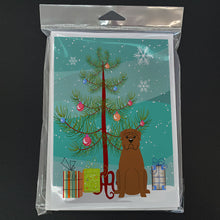 Load image into Gallery viewer, Merry Christmas Tree Dogue de Bourdeaux Greeting Cards Pack of 8