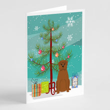 Load image into Gallery viewer, Merry Christmas Tree Dogue de Bourdeaux Greeting Cards Pack of 8