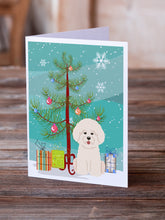 Load image into Gallery viewer, Merry Christmas Tree Bichon Frise Greeting Cards Pack of 8