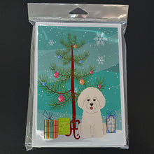 Load image into Gallery viewer, Merry Christmas Tree Bichon Frise Greeting Cards Pack of 8