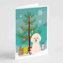 Load image into Gallery viewer, Merry Christmas Tree Bichon Frise Greeting Cards Pack of 8