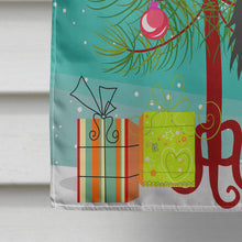 Load image into Gallery viewer, Merry Christmas Tree Papillon Black White Flag Canvas House Size BB4201CHF
