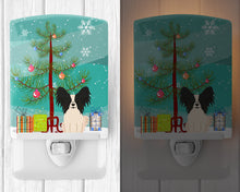 Load image into Gallery viewer, Merry Christmas Tree Papillon Black White Ceramic Night Light BB4201CNL