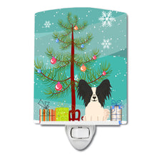 Load image into Gallery viewer, Merry Christmas Tree Papillon Black White Ceramic Night Light BB4201CNL