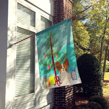 Load image into Gallery viewer, Merry Christmas Tree Papillon Red White Flag Canvas House Size BB4203CHF