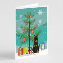Load image into Gallery viewer, Merry Christmas Tree Beauce Shepherd Dog Greeting Cards Pack of 8