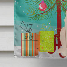Load image into Gallery viewer, Merry Christmas Tree Great Pyrenese Flag Canvas House Size BB4208CHF