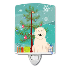 Load image into Gallery viewer, Merry Christmas Tree Great Pyrenese Ceramic Night Light BB4208CNL