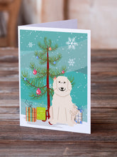 Load image into Gallery viewer, Merry Christmas Tree Great Pyrenese Greeting Cards Pack of 8