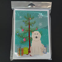 Load image into Gallery viewer, Merry Christmas Tree Great Pyrenese Greeting Cards Pack of 8