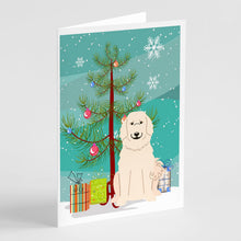Load image into Gallery viewer, Merry Christmas Tree Great Pyrenese Greeting Cards Pack of 8