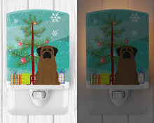Load image into Gallery viewer, Merry Christmas Tree Bullmastiff Ceramic Night Light BB4209CNL