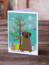 Load image into Gallery viewer, Merry Christmas Tree Bullmastiff Greeting Cards Pack of 8