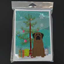 Load image into Gallery viewer, Merry Christmas Tree Bullmastiff Greeting Cards Pack of 8