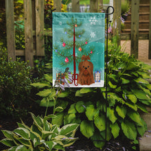 Load image into Gallery viewer, Merry Christmas Tree Shih Tzu Silver Chocolate Garden Flag - Outdoor Decorative Yard Flag BB4211GF