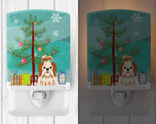 Load image into Gallery viewer, Merry Christmas Tree Shih Tzu Red White Ceramic Night Light BB4212CNL