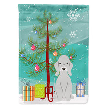 Load image into Gallery viewer, Merry Christmas Tree Bedlington Terrier Blue Flag Canvas House Size BB4215CHF
