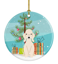 Load image into Gallery viewer, Merry Christmas Tree Bedlington Terrier Sandy Ornament - Round Ceramic Ornament – Artist-Designed Keepsake Decoration BB4216CO1