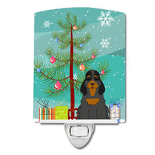 Load image into Gallery viewer, Merry Christmas Tree Cocker Spaniel Black Tan Ceramic Night Light BB4218CNL