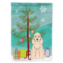 Load image into Gallery viewer, Merry Christmas Tree Cocker Spaniel Buff Flag Canvas House Size BB4219CHF