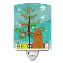 Load image into Gallery viewer, Merry Christmas Tree Cocker Spaniel Red Ceramic Night Light BB4220CNL