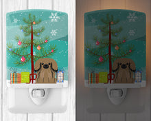 Load image into Gallery viewer, Merry Christmas Tree Pekingnese Tan Ceramic Night Light BB4227CNL