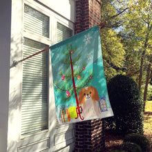 Load image into Gallery viewer, Merry Christmas Tree Pekingnese Red White Flag Canvas House Size BB4228CHF