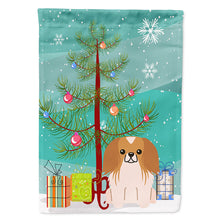 Load image into Gallery viewer, Merry Christmas Tree Pekingnese Red White Flag Canvas House Size BB4228CHF