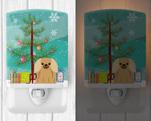 Load image into Gallery viewer, Merry Christmas Tree Pekingnese Fawn Sable Ceramic Night Light BB4229CNL