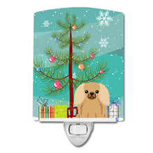 Load image into Gallery viewer, Merry Christmas Tree Pekingnese Fawn Sable Ceramic Night Light BB4229CNL