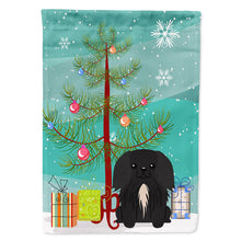Load image into Gallery viewer, Merry Christmas Tree Pekingnese Black Flag Canvas House Size BB4232CHF