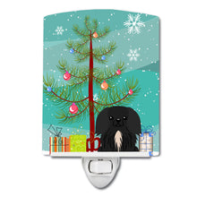 Load image into Gallery viewer, Merry Christmas Tree Pekingnese Black Ceramic Night Light BB4232CNL