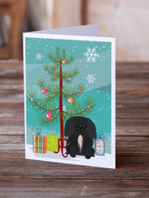 Load image into Gallery viewer, Merry Christmas Tree Pekingese Black Greeting Cards Pack of 8