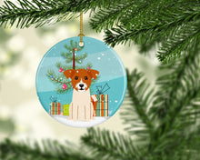 Load image into Gallery viewer, Merry Christmas Tree Jack Russell Terrier Ornament - Round Ceramic Ornament – Artist-Designed Keepsake Decoration BB4233CO1