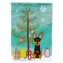 Load image into Gallery viewer, Merry Christmas Tree English Toy Terrier Flag Canvas House Size BB4234CHF