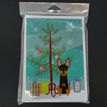 Load image into Gallery viewer, Merry Christmas Tree English Toy Terrier Greeting Cards Pack of 8