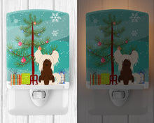 Load image into Gallery viewer, Merry Christmas Tree Chinese Crested Cream Ceramic Night Light BB4238CNL