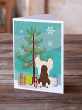 Load image into Gallery viewer, Merry Christmas Tree Chinese Crested Cream Greeting Cards Pack of 8