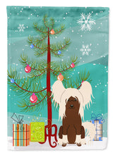 Load image into Gallery viewer, Merry Christmas Tree Chinese Crested Cream Garden Flag - Outdoor Decorative Yard Flag BB4238GF