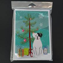 Load image into Gallery viewer, Merry Christmas Tree White Boxer Cooper Greeting Cards Pack of 8