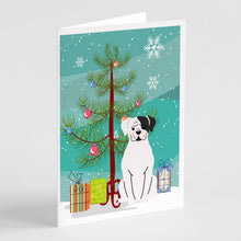 Load image into Gallery viewer, Merry Christmas Tree White Boxer Cooper Greeting Cards Pack of 8