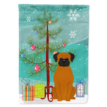 Load image into Gallery viewer, Merry Christmas Tree Fawn Boxer Flag Canvas House Size BB4240CHF