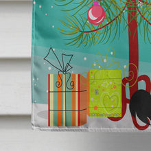 Load image into Gallery viewer, Merry Christmas Tree Border Collie Black White Flag Canvas House Size BB4243CHF
