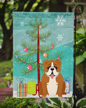 Load image into Gallery viewer, Merry Christmas Tree English Bulldog Red White Garden Flag - Outdoor Decorative Yard Flag BB4245GF
