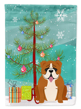 Load image into Gallery viewer, Merry Christmas Tree English Bulldog Red White Garden Flag - Outdoor Decorative Yard Flag BB4245GF